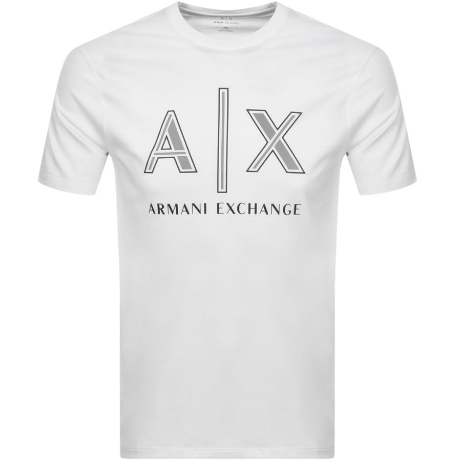Alternative Image for ProductArmani Exchange Crew Neck Logo T Shirt White1
